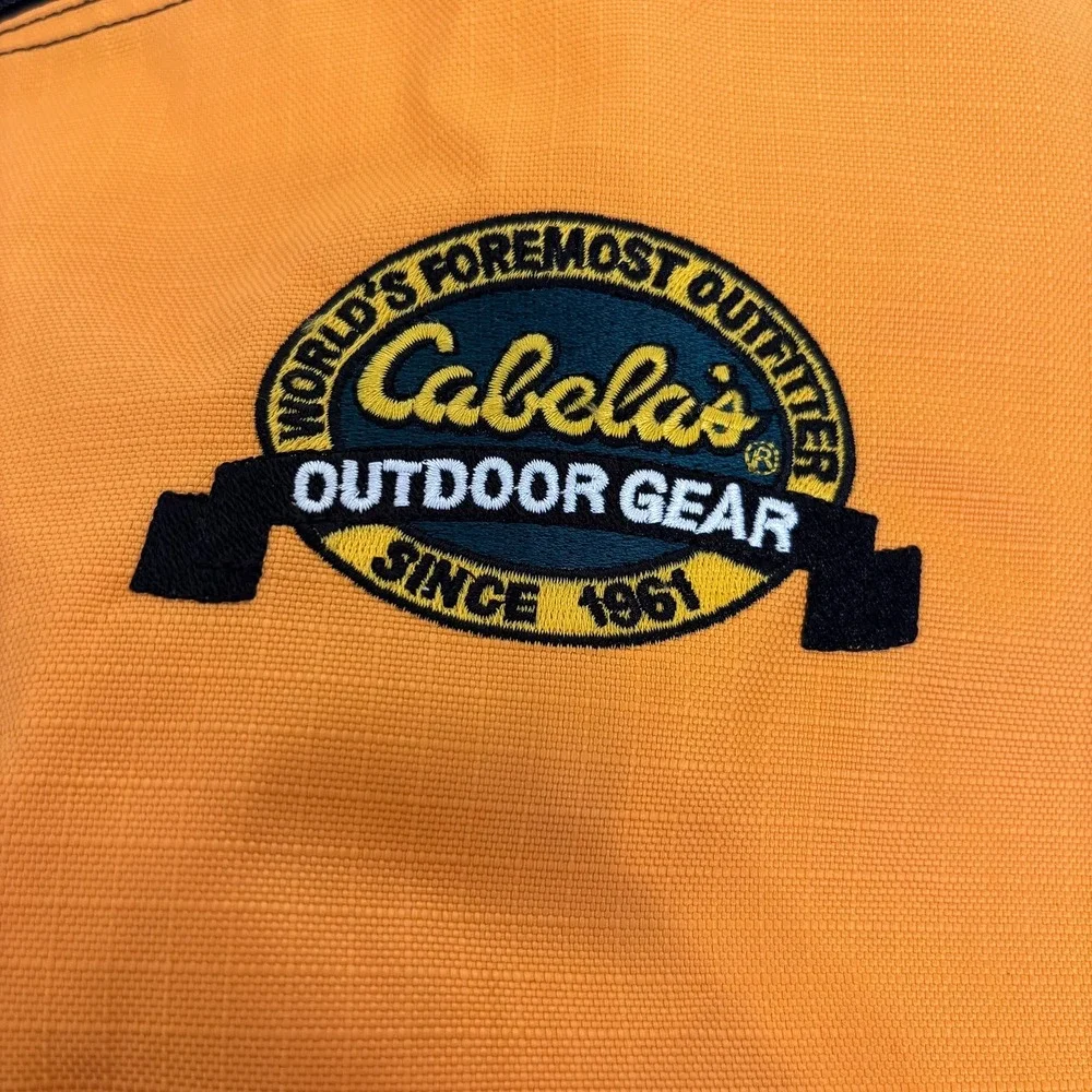 Cabelas Outdoor Duffel Bag Large Yellow Black Travel Gym Lug Campgage Carryall
